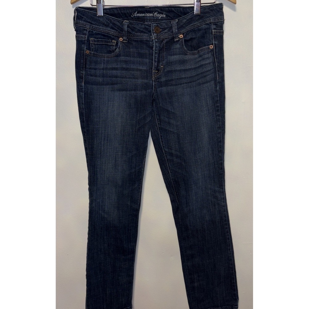 American Eagle Boot Jeans Dark Wash Next Level Stretch Size 10 Regular
